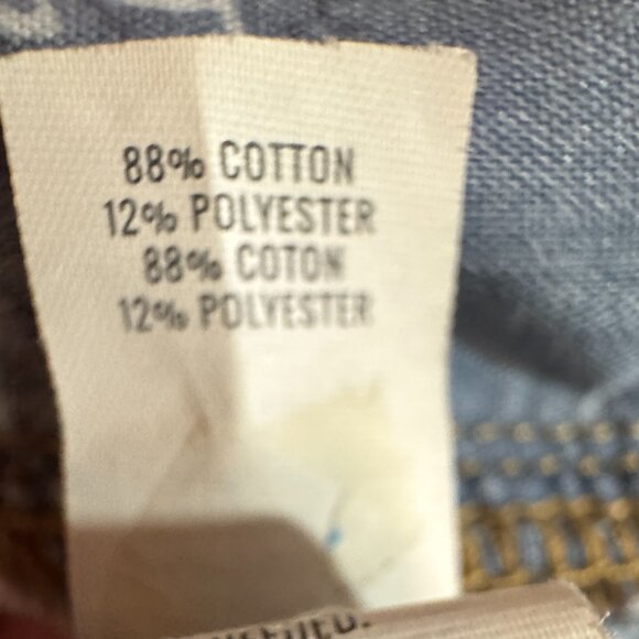 Aerie Distressed Women's Denim Shorts Elastic Stretch Back Raw Hem Size Medium - Picture 7 of 8